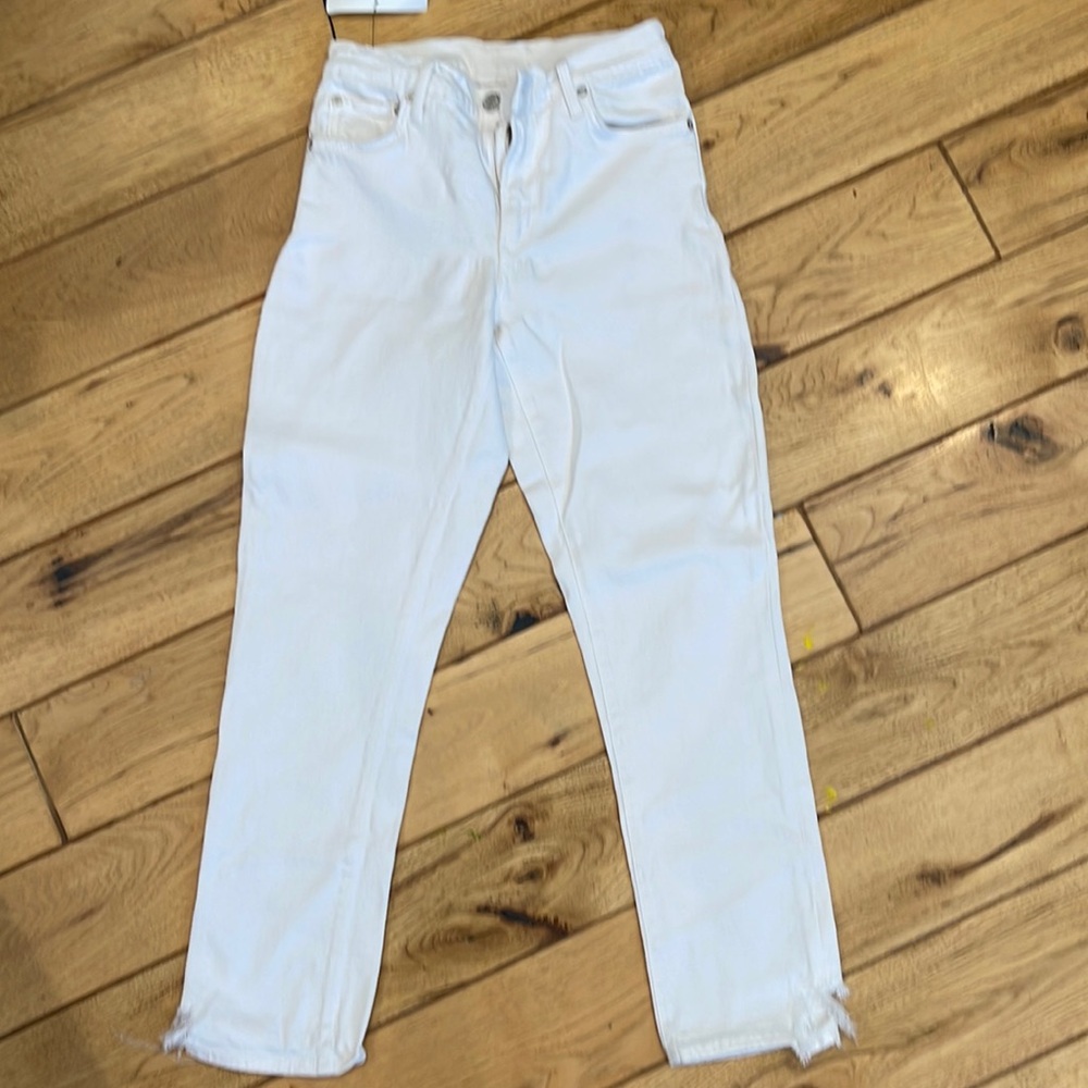 Agolde white denim skinny jean